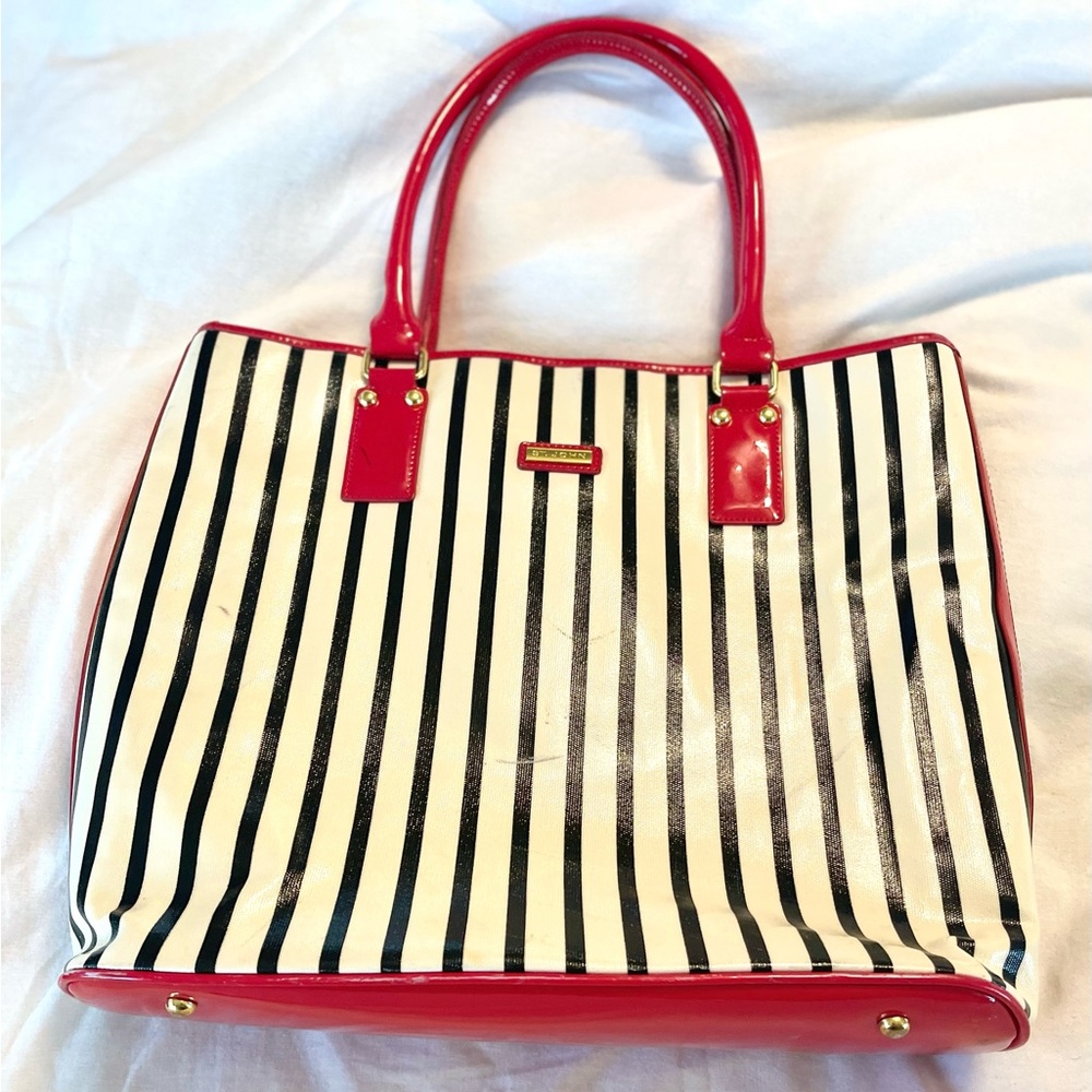 ST JOHN STRIPED PATENT LEATHER